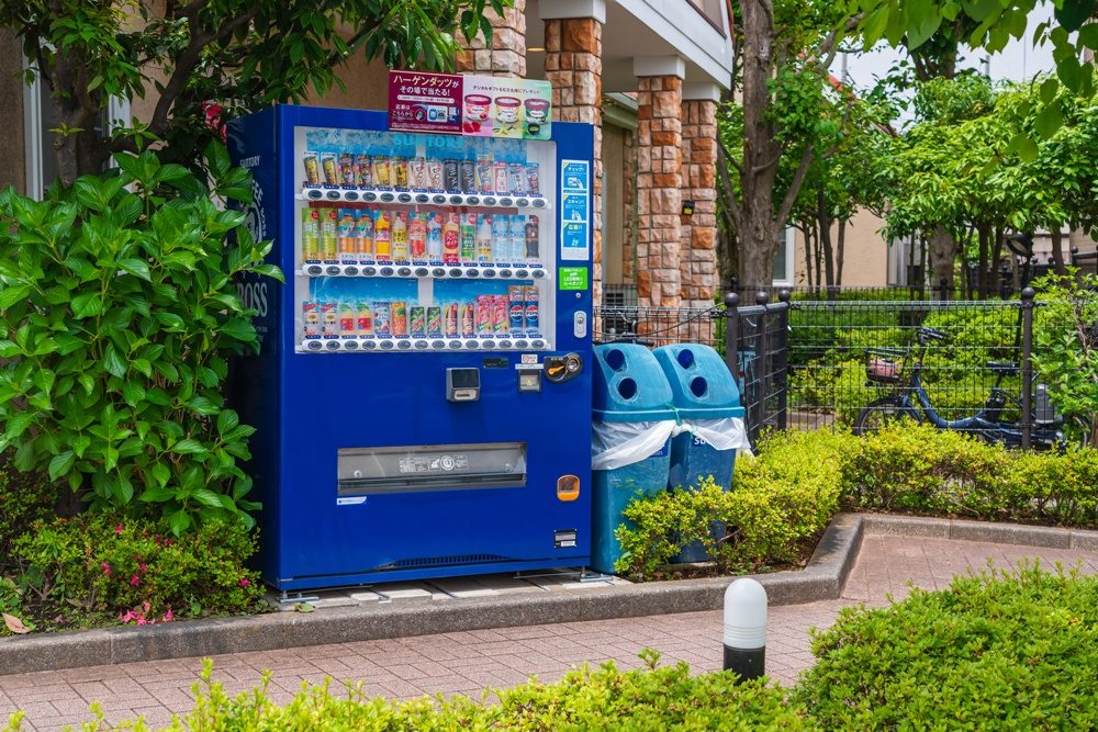 土地に自動販売機設置を設置